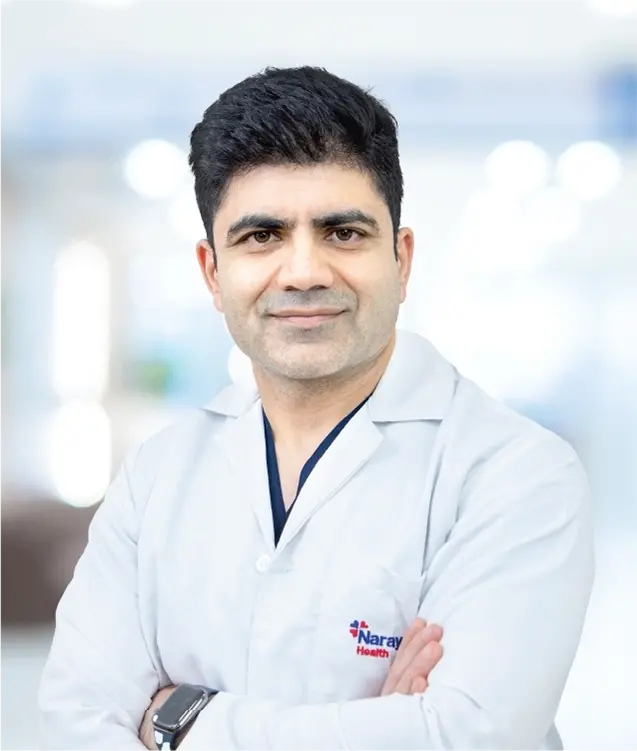 Portrait of Dr. Sunil Bhat, senior oncology specialist